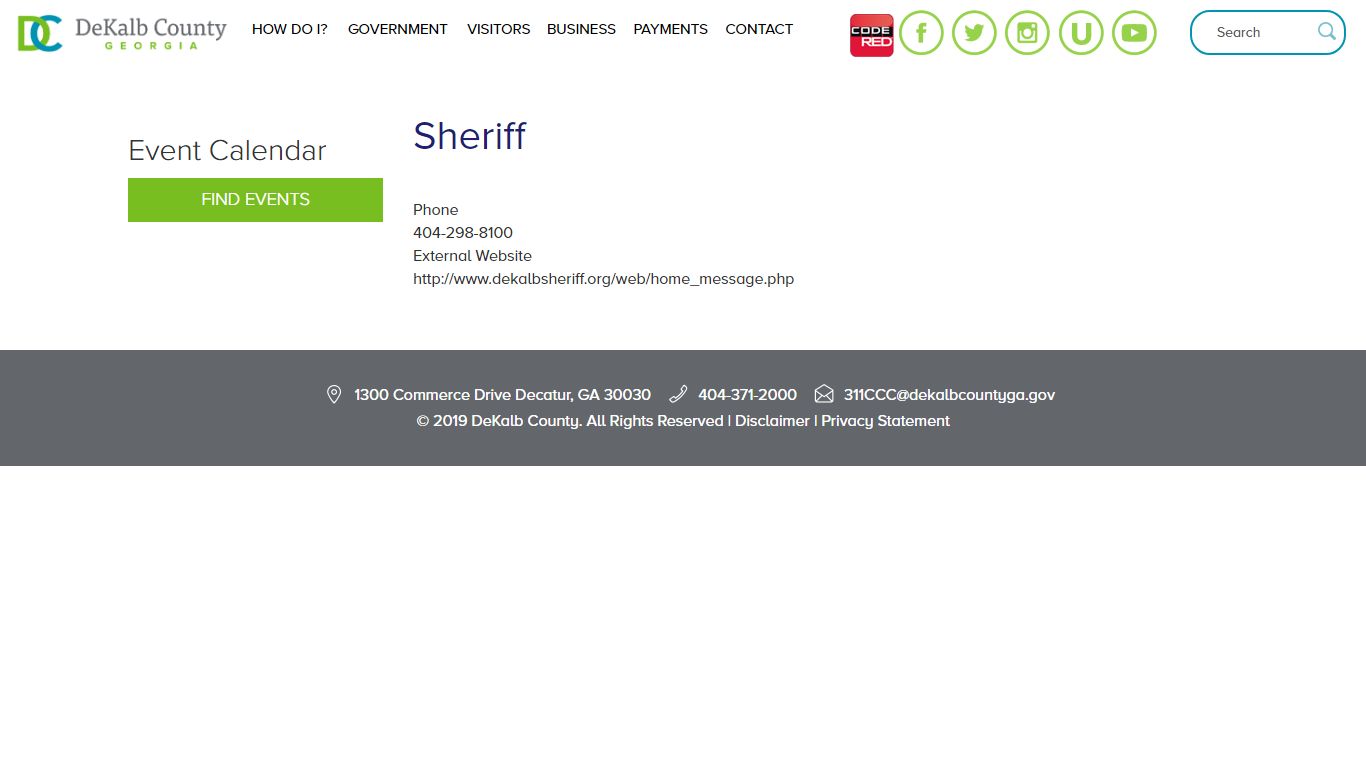 Sheriff | DeKalb County GA